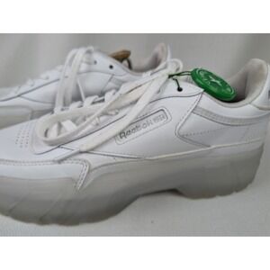 Reebok x Cardi B Club C V2 Women's 8.5 Footwear White Platform Sneakers